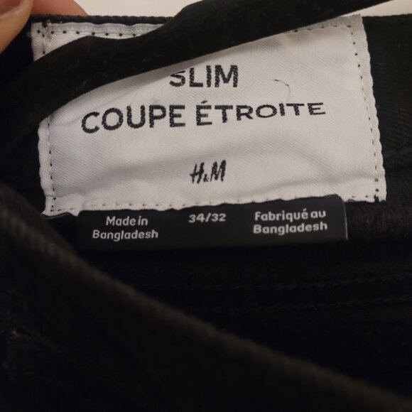 Black H&M Noir Jeans – Men’s Size 34/32 – Like New - Picture 8 of 10